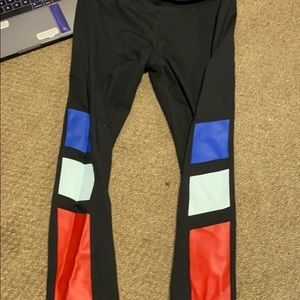 red white and blue black gap leggings